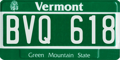 VT license plate BVQ618