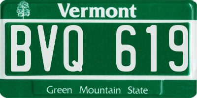 VT license plate BVQ619