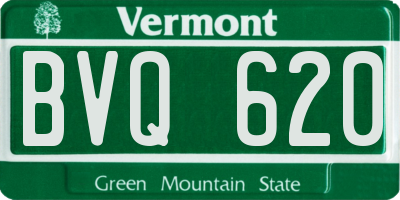 VT license plate BVQ620