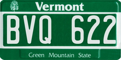 VT license plate BVQ622