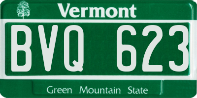 VT license plate BVQ623