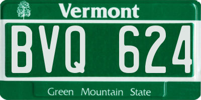 VT license plate BVQ624