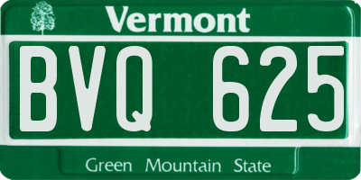 VT license plate BVQ625