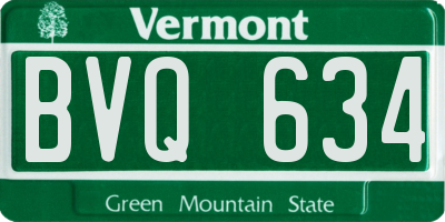 VT license plate BVQ634
