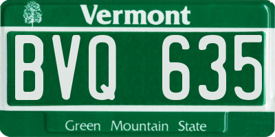 VT license plate BVQ635