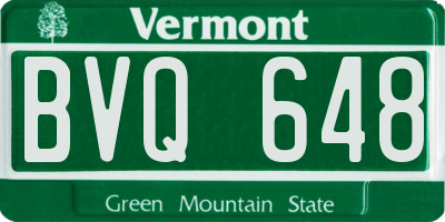 VT license plate BVQ648