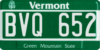 VT license plate BVQ652