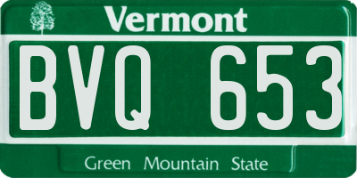 VT license plate BVQ653