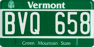 VT license plate BVQ658