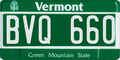 VT license plate BVQ660