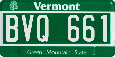 VT license plate BVQ661
