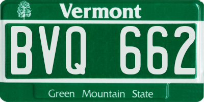VT license plate BVQ662