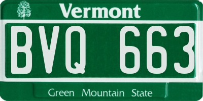 VT license plate BVQ663