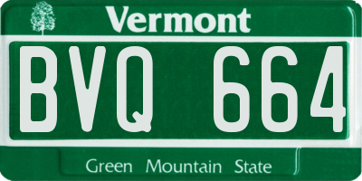 VT license plate BVQ664
