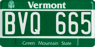 VT license plate BVQ665