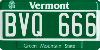 VT license plate BVQ666