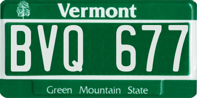 VT license plate BVQ677