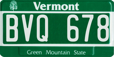 VT license plate BVQ678