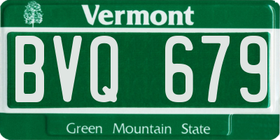 VT license plate BVQ679