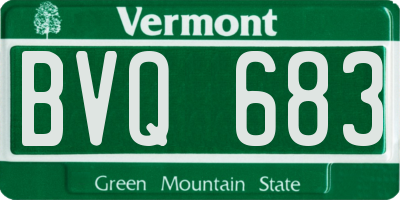 VT license plate BVQ683