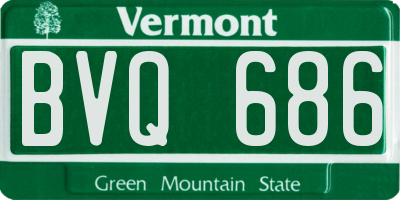 VT license plate BVQ686