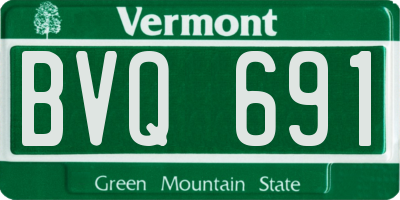 VT license plate BVQ691