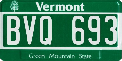 VT license plate BVQ693