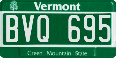 VT license plate BVQ695