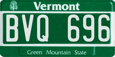 VT license plate BVQ696