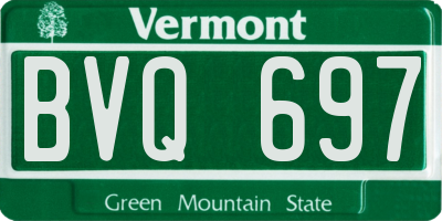 VT license plate BVQ697