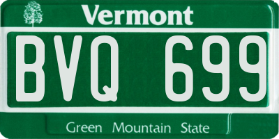 VT license plate BVQ699