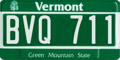 VT license plate BVQ711
