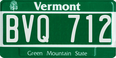 VT license plate BVQ712