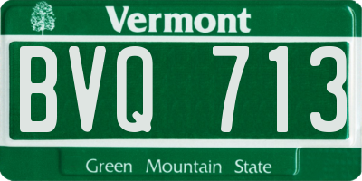 VT license plate BVQ713