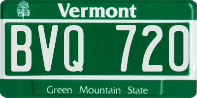 VT license plate BVQ720