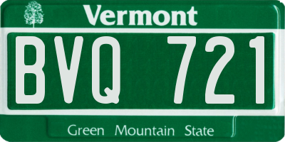 VT license plate BVQ721
