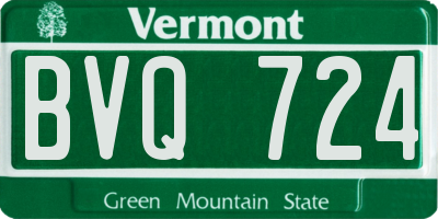 VT license plate BVQ724