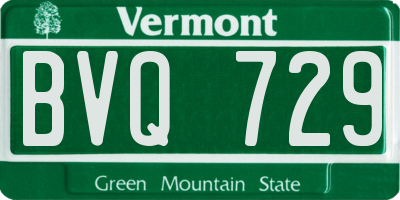 VT license plate BVQ729
