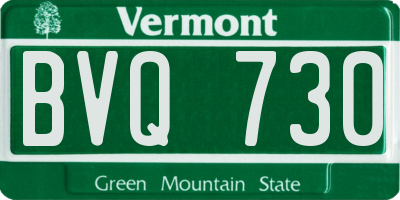 VT license plate BVQ730