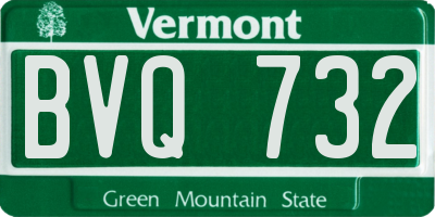 VT license plate BVQ732