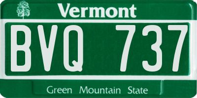VT license plate BVQ737