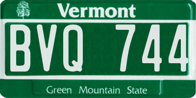 VT license plate BVQ744