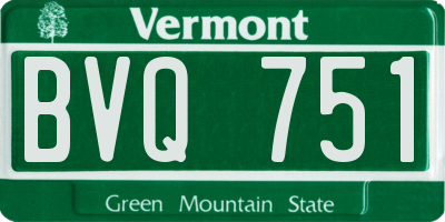 VT license plate BVQ751