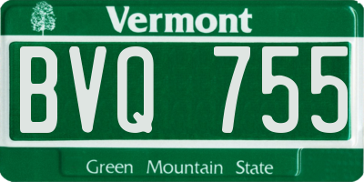 VT license plate BVQ755