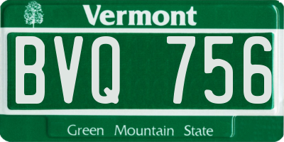 VT license plate BVQ756