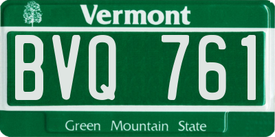 VT license plate BVQ761