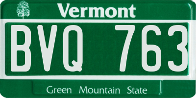 VT license plate BVQ763