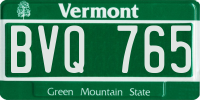 VT license plate BVQ765