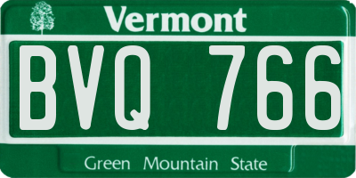VT license plate BVQ766