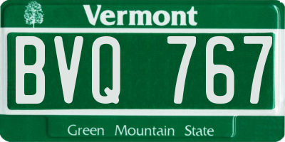 VT license plate BVQ767